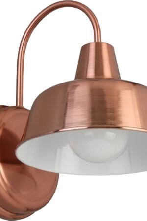 Indoor/Outdoor Mason Barn Light, 8 Copper Finish