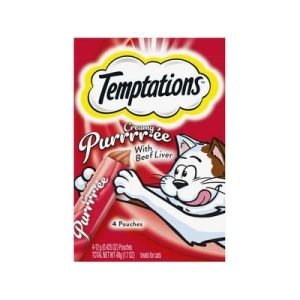 Temptations Creamy Puree with Beef Liver, 4 Pack