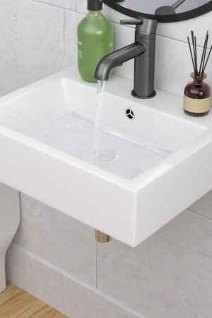 Wall Mounted Vessel Sink, White