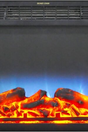 Cambridge Electric Fireplace Insert for Mantel with Realistic Multi-Color LED Flames