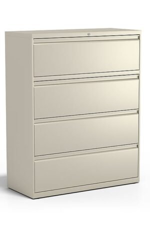Staples Commercial 4 File Drawers Lateral File Cabinet, 42 Wide