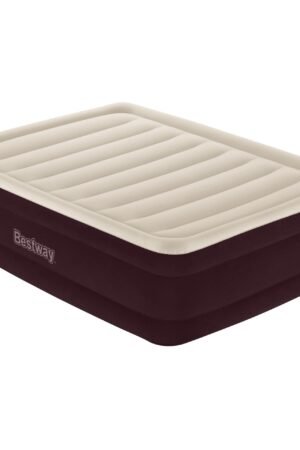 Bestway Maroon 20 Queen Air Mattress with Built-in Pump