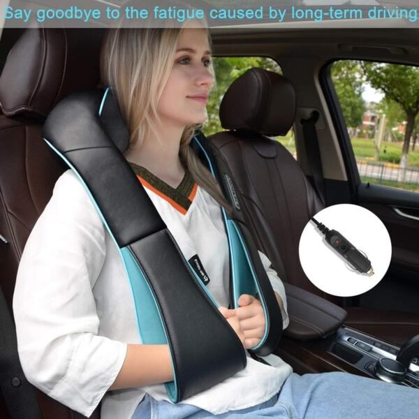 Neck Shoulder Back Massager with Heat - Shiatsu Massager Adjustable Relaxing Gift Plug-in Comfort neck black massage devices Daily Lightweight - Image 3