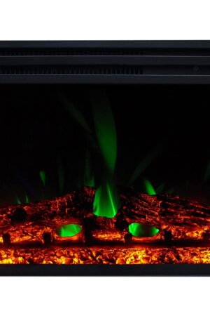Hanover 24.4 x 17.6 x 7Electric Fireplace Insert with Enhanced Log Display