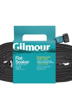 Flat Soaker Hose 50', Black