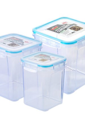 Rectangle Airtight Food Container, 3 Pack