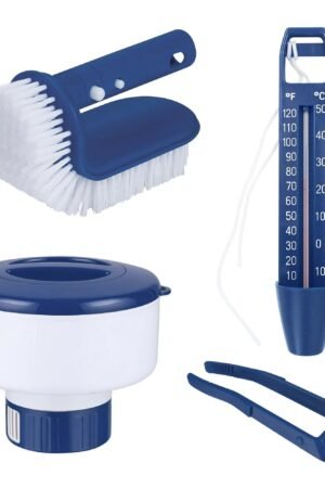Mainstays Blue & White 4-Piece Swimming Pool Maintenance Kit