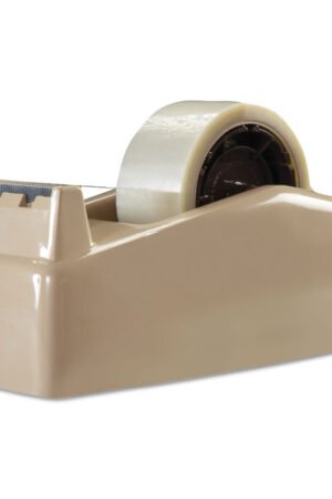 Scotch C-22 Two-Roll Desktop Tape Dispenser, 3 Core, High-Impact Plastic, Beige