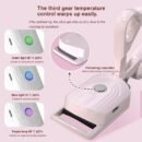 Portable Electric Heated Eyelash Curler, Rapid Heated Lash Curler, 3 Heating Modes Rechargeable Electric Eyelash Curler